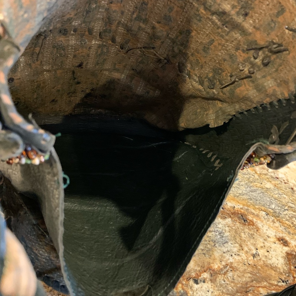 Gossamer Wings by Barbara Grimes * RARE * Custom Handmade Leather Beaded Bag - Picture 14 of 16